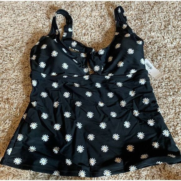 New Old Navy Daisy Print Tie-Front Tankini‎ Top size Small NWT - Picture 2 of 5